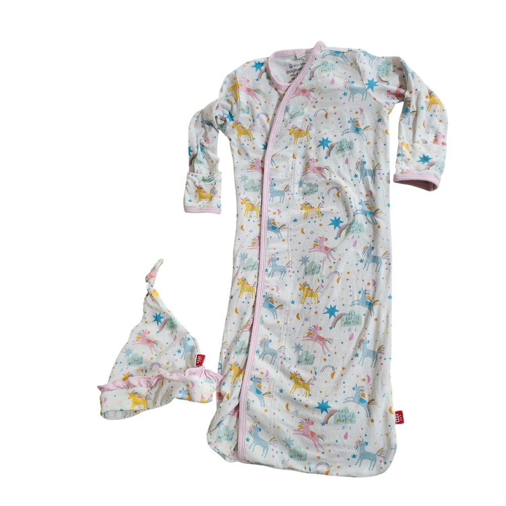 Magnetic Me Unicorn Rainbow Modal Magnetic Gown and Hat Set NB-3M